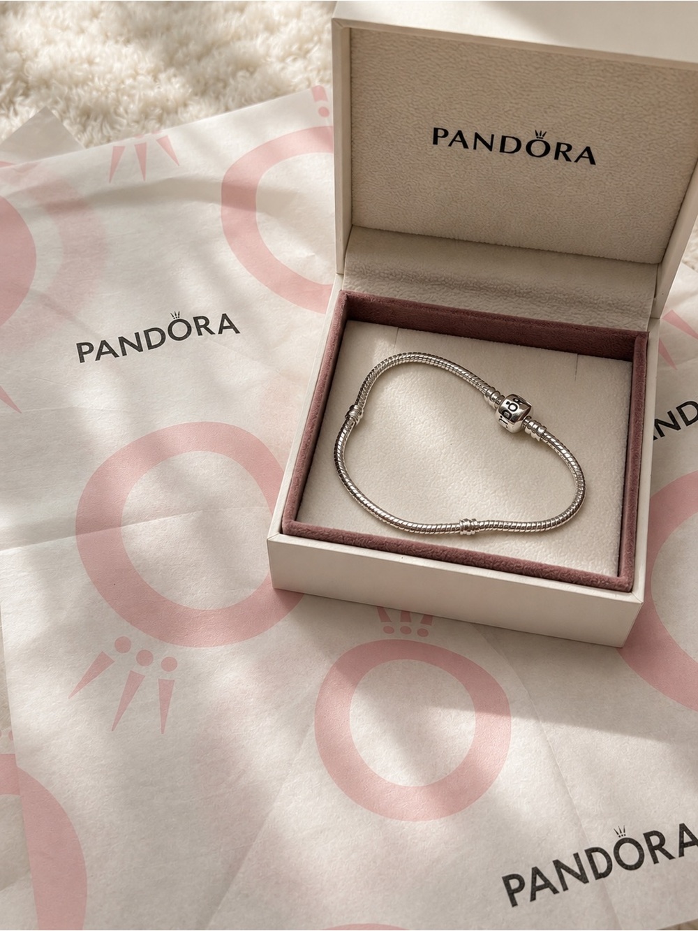 Pandora Snake Chain Bracelet 7.5”